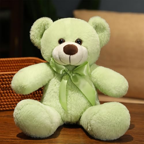 AQCQDQ Teddybär Plüschtier,Teddy Bär Klein Braunbär Süße Stofftier Spielzeug,weich groß teddybär XXL, für Kinder Mädchen Freundin (35 cm,Green) von AQCQDQ