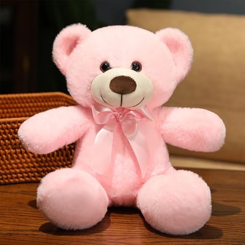 AQCQDQ Teddybär Plüschtier,Teddy Bär Klein Braunbär Süße Stofftier Spielzeug,weich groß teddybär XXL, für Kinder Mädchen Freundin (35 cm,Pink) von AQCQDQ