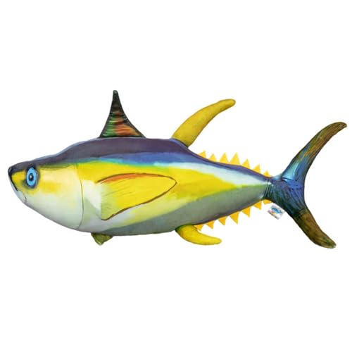 AQCQDQ Thunfisch Weiches Fischkissen 3D Simulation tropisches Fischkissen Fisch Kuscheltier Niedlich Stofftier Plüschtier Dekokissen Kuscheltier Spielzeug Kinder (150cm) von AQCQDQ