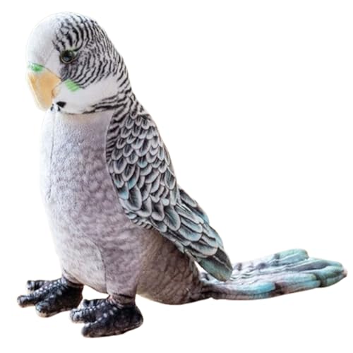 AQCQDQ Vogel Papagei Plüschtier,23 cm Niedliche Plüsch Papagei Stofftier Kuscheltier Plüschtier,Niedliche Plüsch für Kinder (23 cm,Grey) von AQCQDQ