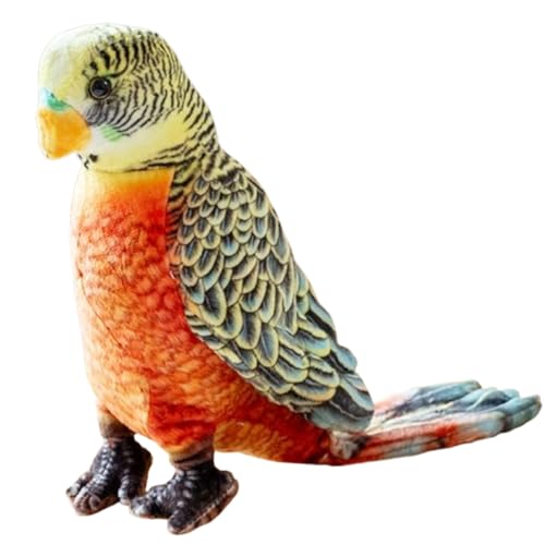 AQCQDQ Vogel Papagei Plüschtier,23 cm Niedliche Plüsch Papagei Stofftier Kuscheltier Plüschtier,Niedliche Plüsch für Kinder (23 cm,Red) von AQCQDQ