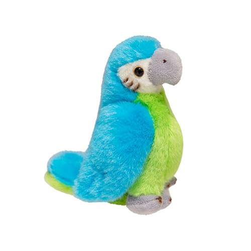 AQCQDQ Vogel Papagei Plüschtier,Papagei Vogel Plüschtier,12 cm Niedliche Plüsch Ara Papagei Stofftier Kuscheltier Plüschtier, Weicher und Bequemer Plüsch Papagei,für Kinder Erwachsene (Blau) von AQCQDQ