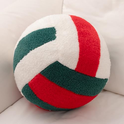 AQCQDQ Volleyball Plüschtier Simulation Volleyball Kissen Weiches Volleyball Plüsch Kuscheltier Volleyball Plüschtiere Spielzeug Dekorationen für Kinder Teenager Zimmerdekoration (20cm,Grün) von AQCQDQ