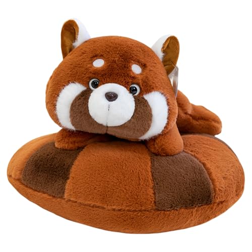 AQCQDQ Waschbär Kuscheltier Waschbär Stofftier auf einem Donut Flauschiger Stofftier Waschbär Panda Kuscheltier Geschenk für Kinder (25cm) von AQCQDQ