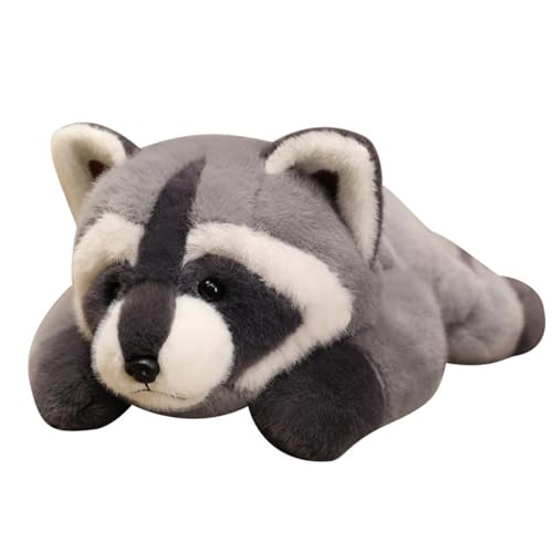 AQCQDQ Waschbär Plüschtier, Kuscheltier Waschbär Stofftier, Groß Waschbär Stofftier Riesen Kuscheltier, Plüsch Waschbär Plüschtiere Niedliche Puppe, Geschenk for Kinder Jungen und Mädchen (30cm,Grau) von AQCQDQ