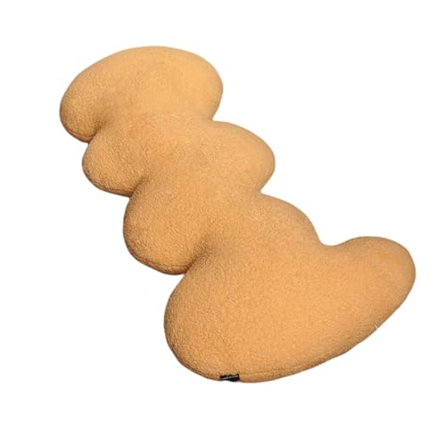 AQCQDQ Wolkenform Zierkissen Sofakissen, Wolken Kuscheltier Kissen, Wellentyp Seitenschläferkissen, Plüschtier Plüsch Dekoratives Kissen für Kinderzimmer Hause Sofa Dekoration (100cm,Khaki) von AQCQDQ