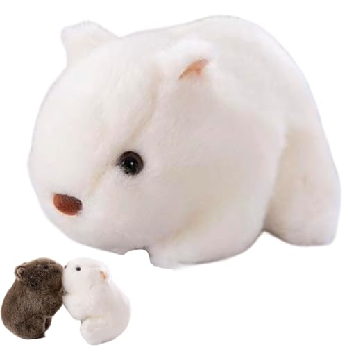 AQCQDQ Wombat Plüschtier Simulation eines süßen Wombat Plüschtier,realistische Plüschspie Spielzeug Braun Wombat für Freunde und Kinder (20 cm,White) von AQCQDQ