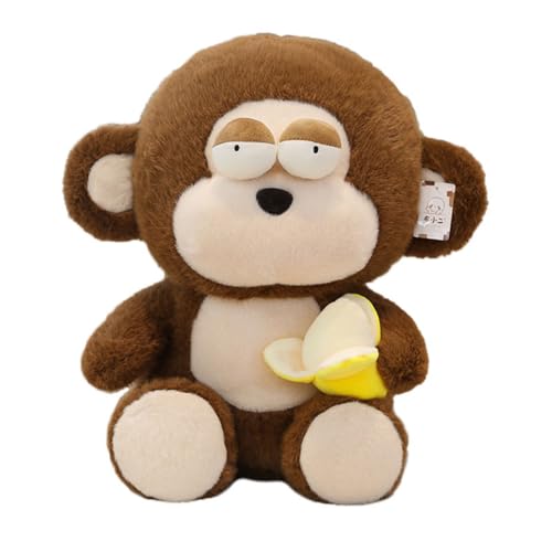 Affe Kuscheltier Stofftiere, Kuscheltier Affe Stofftier, AFFE Plüsch Spielzeug Plüschtier, Weiches Plüsch Affenpuppe Dekoration, Gross Plüschtier AFFE Spielzeug, Geschenk für Kinder (35cm,Braun) von AQCQDQ