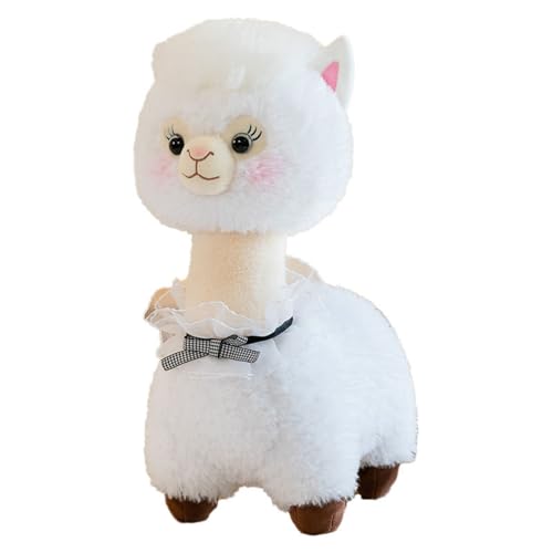 Alpaka Kuscheltier, Plüschtier Alpaka, Stand Alpaka Kuscheltier Plush, Alpaka Plüsch Spielzeug, Süße Weiche Alpaka Stofftier Plüsch Puppe, Geschenk für Kinder Mädchen Jungen (57cm,Weiß) von AQCQDQ