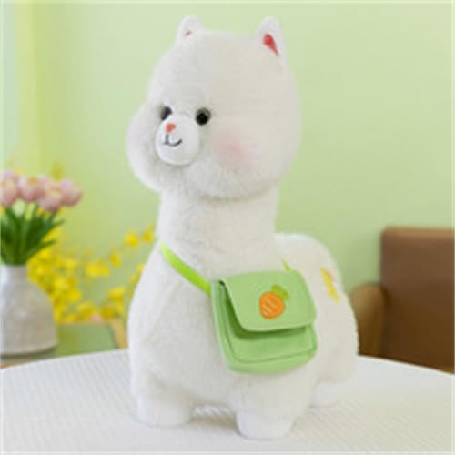 Alpaka Kuscheltier Alpaka Plüschtier, Süße Kuscheltier Alpaka Weiß Stofftier Aus Weichem Plüsch Kawaii Schaf Plüschtier Tier Plüschtier Puppe Zum Kuscheln Und Spielen (40 cm,Weiß) von AQCQDQ