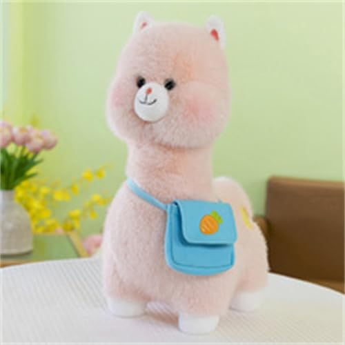 Alpaka Kuscheltier Alpaka Plüschtier, Süße Kuscheltier Alpaka Weiß Stofftier Aus Weichem Plüsch Kawaii Schaf Plüschtier Tier Plüschtier Puppe Zum Kuscheln Und Spielen (70 cm,Rosa) von AQCQDQ