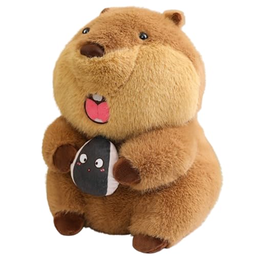 Biber Kuscheltier, Biber Plüschpuppe, Plüsch Biber, Murmeltier Plushie, Stuffed Animal, Flauschiger Stofftier zum Spielen, Geschenk & Kuscheln (30 cm,Melonenkerne) von AQCQDQ