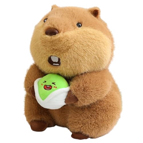 Biber Kuscheltier, Biber Plüschpuppe, Plüsch Biber, Murmeltier Plushie, Stuffed Animal, Flauschiger Stofftier zum Spielen, Geschenk & Kuscheln (30 cm,Pistazien) von AQCQDQ