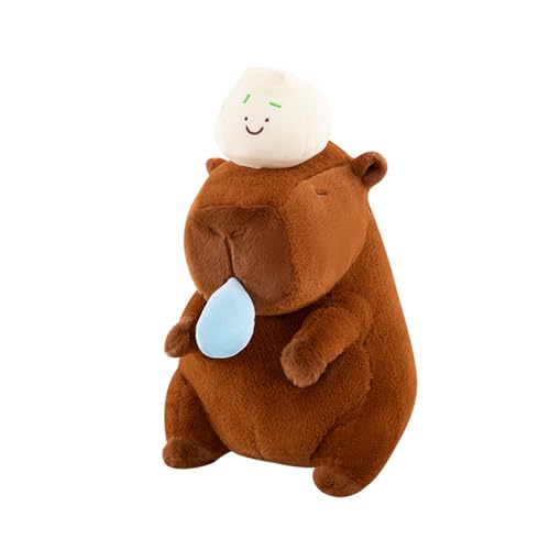 Capybara Kuscheltier Mit Einziehbarer Nase, Capybara Plüschkissen Stuffed Animal Super Weiche Plüsch Überzogen Für Home Deko, Mädchen Und Jungen (55 cm) von AQCQDQ