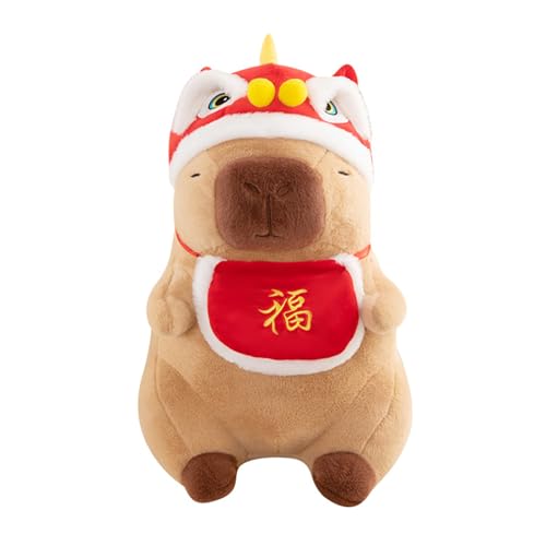 Capybara Plüschtier, Niedliche Capybara Kuscheltier, Soft Plush Stuffed Animal Pillow Doll, Birthday New Year Holiday Mascot, Christmas Christmas Eve Gift (35CM,A) von AQCQDQ