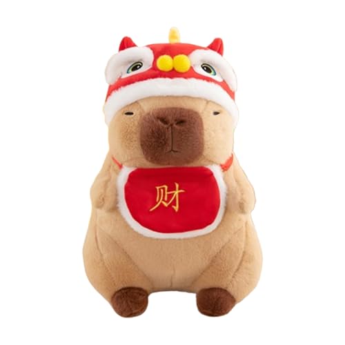 Capybara Plüschtier, Niedliche Capybara Kuscheltier, Soft Plush Stuffed Animal Pillow Doll, Birthday New Year Holiday Mascot, Christmas Christmas Eve Gift (50CM,B) von AQCQDQ