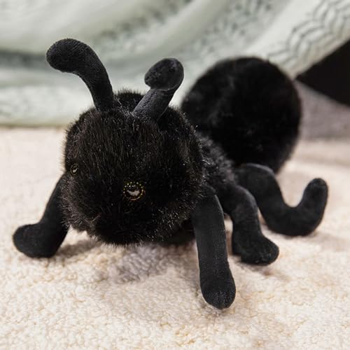 Die Ameise Und Das Nilpferd Plüschtier, Simuliertes Tier Plüschtier, Realistische Nilpferd Plüsch Spielzeug Für Wilde Tiere, Kinderspielzeug Für Jungen Und Mädchen (35 cm,Ameisenschwarz) von AQCQDQ