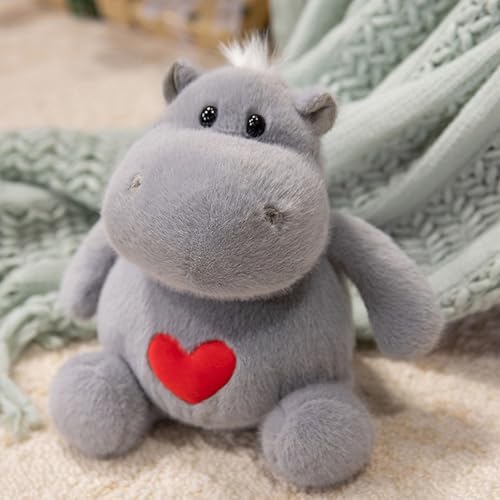 Die Ameise Und Das Nilpferd Plüschtier, Simuliertes Tier Plüschtier, Realistische Nilpferd Plüsch Spielzeug Für Wilde Tiere, Kinderspielzeug Für Jungen Und Mädchen (35 cm,Nilpferd-grau) von AQCQDQ