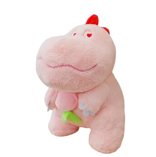Dinosaurier Spielzeug, Dinosaurier Figuren Kuscheltier Dino Geschenk Kawaii Niedliche Plüschtier Rückenkissen Plüsch Puppe Weighted Stuffed Animal Zum Kuscheln Und Spielen (60 cm,Rosa) von AQCQDQ