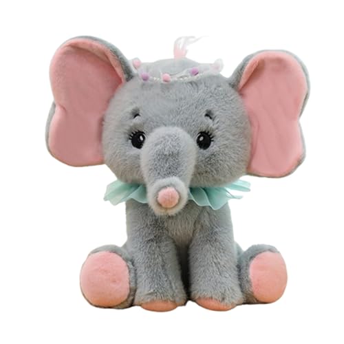 Elefant Kuscheltier, Elefant Plüsch Puppe, Stofftier Elefant, Stuffed Animal, Plüschspielzeug für Hochzeit, Geburtstag, Raumdekoration (45 cm,Grau) von AQCQDQ