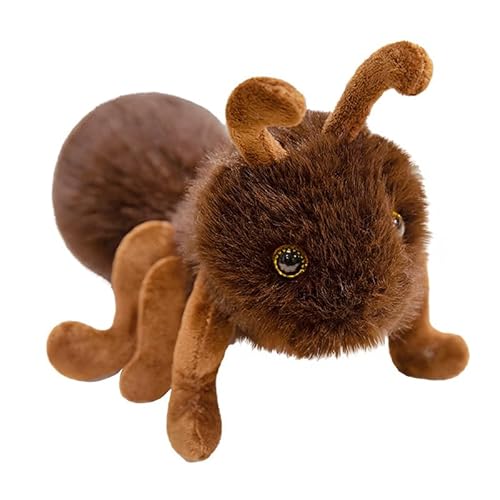Gefüllter Ameisenplüsch, Tier Ameise Kuscheltier, Ameise Plüschtier, Süße Ameisen Stofftier Plüschpuppe, Ameisen Plüsch für Kinder und Kuscheltierliebhaber Geschenk (25 cm,Braun) von AQCQDQ