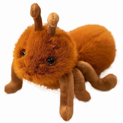 Gefüllter Ameisenplüsch, Tier Ameise Kuscheltier, Ameise Plüschtier, Süße Ameisen Stofftier Plüschpuppe, Ameisen Plüsch für Kinder und Kuscheltierliebhaber Geschenk (25 cm,Gelblich braun) von AQCQDQ