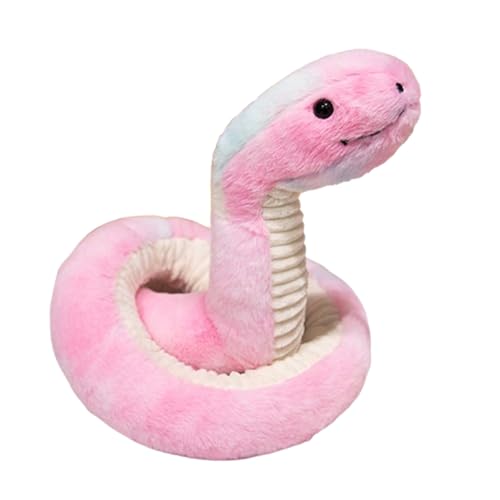 Groß Realistische Schlange Kuscheltier,Lebensechte Plüschschlange Stofftier Realistische Schlange Plüschtier,Lebensechter Schlangenspielzeug für Kinder als Party Streich Requisiten (120 cm,Bunte) von AQCQDQ
