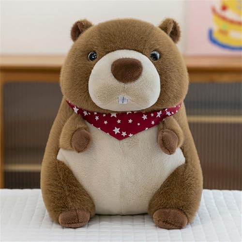 Hamster Kuscheltier, Murmeltier Plüschtier Spielzeug, Superweich Und Flauschig Kawaii Hamster Murmeltier Plushies Mit Schal, Lustiger Süßes Wilde Tiere Plüschpuppe Geschenke Für Kinder (50 cm,Rot) Hamster Kuscheltier, Murmeltier Plüschtier Spielzeug, Superweich Und Flauschig Kawaii Hamster Murmeltier Plushies Mit Schal, Lustiger Süßes Wilde Tiere Plüschpuppe Geschenke Für Kinder (50 cm,Rot) von AQCQDQ
