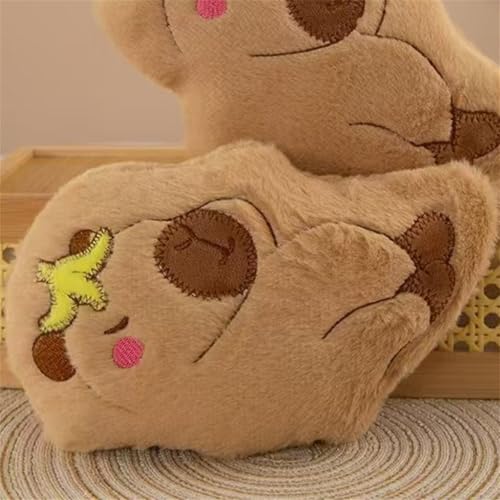 Kreative Capybara Plüschtiere, 18 cm Cartoon Obst Capybara Kuscheltier Kopfkissen, Frucht Capybara Plüsch Stuhlkissen Kinder Schule, Superweich Puppe Kissen Spielzeug Zum Kuscheln (1 PC,Banane) von AQCQDQ