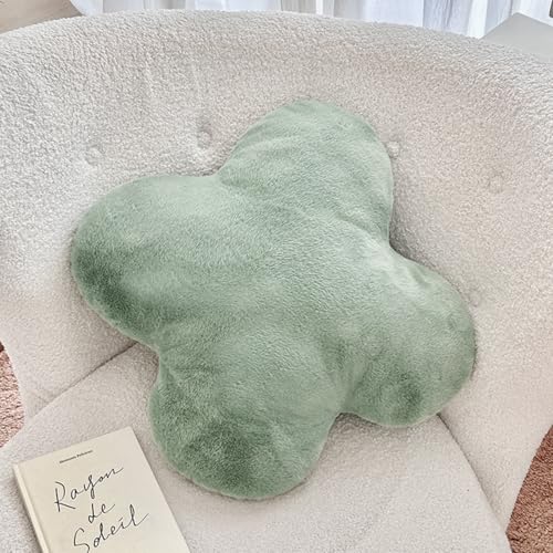 Kreuz Kissen Bodenkissen, Niedliche Kissen Ästhetische Kissen, Kuschelkissen Plüsch Kinder Kissen Dekokissen, Plüsch Kissen Dekokissen für Büro Schlafzimmer Wohnzimmer Bett Couch (30*30cm,Grün) von AQCQDQ