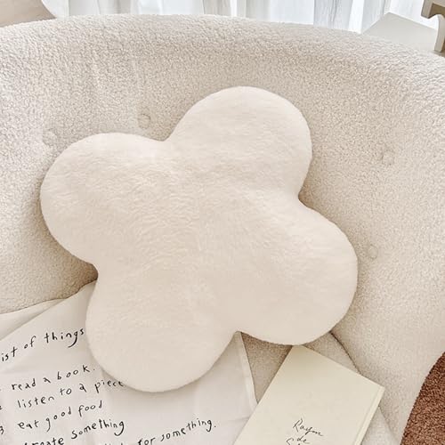 Kreuz Kissen Bodenkissen, Niedliche Kissen Ästhetische Kissen, Kuschelkissen Plüsch Kinder Kissen Dekokissen, Plüsch Kissen Dekokissen für Büro Schlafzimmer Wohnzimmer Bett Couch (50*50cm,Weiß) von AQCQDQ