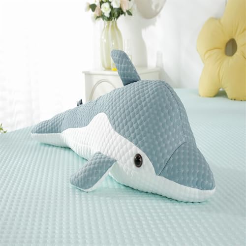 Kuscheltier Delfin Plüschtiere Umarmungskissen, Delfin Figur Plüschkissen Cool Pellet Plüsch Spielzeug Puppen, Super Weiches Stofftier Delfin Meerestier Plüschtier Sommer Cooler Kissen (70 cm,Blau) Kuscheltier Delfin Plüschtiere Umarmungskissen, Delfin Figur Plüschkissen Cool Pellet Plüsch Spielzeug Puppen, Super Weiches Stofftier Delfin Meerestier Plüschtier Sommer Cooler Kissen (70 cm,Blau) von AQCQDQ