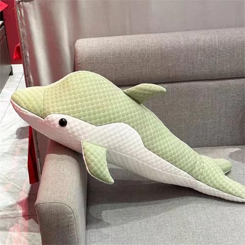 Kuscheltier Delfin Plüschtiere Umarmungskissen, Delfin Figur Plüschkissen Cool Pellet Plüsch Spielzeug Puppen, Super Weiches Stofftier Delfin Meerestier Plüschtier Sommer Cooler Kissen (70 cm,Grün) Kuscheltier Delfin Plüschtiere Umarmungskissen, Delfin Figur Plüschkissen Cool Pellet Plüsch Spielzeug Puppen, Super Weiches Stofftier Delfin Meerestier Plüschtier Sommer Cooler Kissen (70 cm,Grün) von AQCQDQ