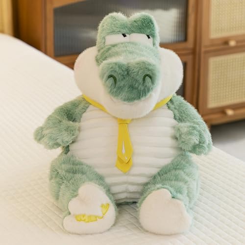 Kuscheltier Krokodil, Krokodil Kuscheltier Plüschtier Stofftier, Groß Krokodil Stofftier Riesen Kuscheltier, Krokodil Plüsch Spielzeug Dekokissen, Geschenk für kinder Jungen Mädchen (30cm,Grün) von AQCQDQ