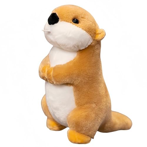 Kuscheltier Murmeltier 22 Cm Braun Plüschtier Murmeltier-Plüsch Meerschweinchen Kuscheltier Hamster Plüschtier Plüschtier Kuscheltier Für Kinder & Erwachsene Tolle Geschenkidee (22CM,Hellbraun) von AQCQDQ