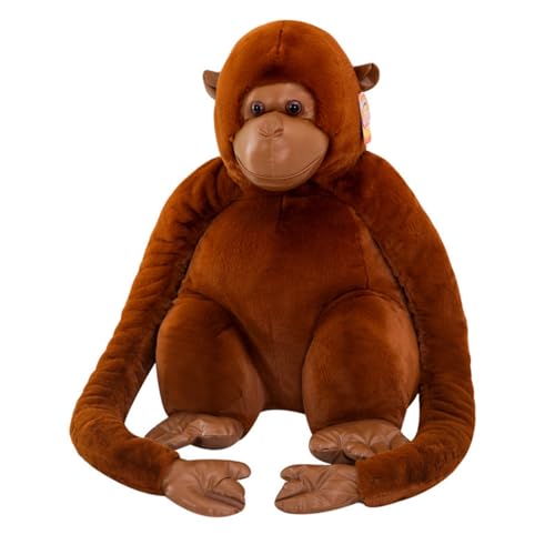 Kuscheltier Orang Utan Plüschtier Stofftier, Kuscheltier AFFE Plüschtier, Orang Utan Plüsch Spielzeug, Niedliches Orang Utan Stofftier zum Kuscheln und Spielen, Geschenk für Kinder (110cm,Braun) von AQCQDQ