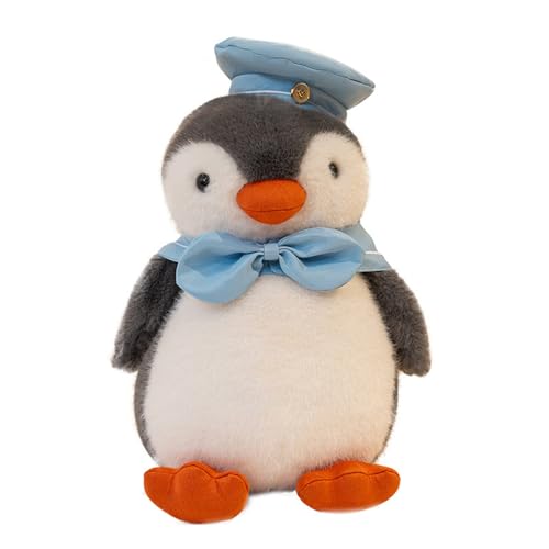Kuscheltier Pinguin Plüschtier, Marineblauer Pinguin Stofftier Plüsch Puppe Aus Madagascar, Superweich Und Flauschig Cartoon Marine-Plüschtier Marine Animal Spielzeug (25 cm) von AQCQDQ