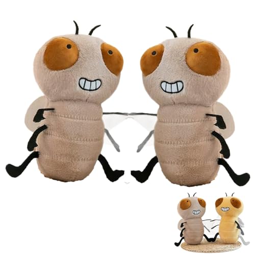 Mantis Kuscheltier Fliege Plüschtier, Kakerlake Plüsch Spielzeug, Hässlich Kuscheltier Insekten Tierchen Stofftier Spielzeug Plush Toy, Süße Kreative Mantispuppe Für Freunde, Kollegen (Braun*2) von AQCQDQ