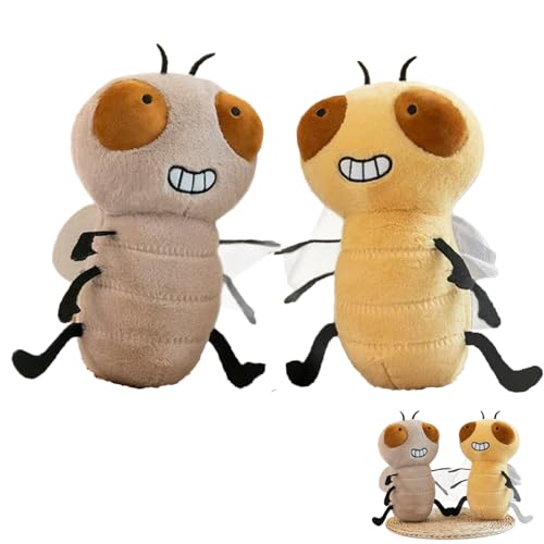 Mantis Kuscheltier Fliege Plüschtier, Kakerlake Plüsch Spielzeug, Hässlich Kuscheltier Insekten Tierchen Stofftier Spielzeug Plush Toy, Süße Kreative Mantispuppe Für Freunde, Kollegen (Gelb+Braun) von AQCQDQ