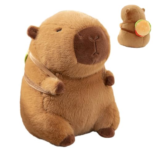 Niedlichen Capybara Plushies, Wasserschwein Plüschtier, Capybara Plushie Puppen Capybara Plüschtier Capybara Plüschtier Capybara mit hamburgerrucksack Plüsch Capybara Figur Stofftier Kissen (43 cm) Niedlichen Capybara Plushies, Wasserschwein Plüschtier, Capybara Plushie Puppen Capybara Plüschtier Capybara Plüschtier Capybara mit hamburgerrucksack Plüsch Capybara Figur Stofftier Kissen (43 cm) von AQCQDQ