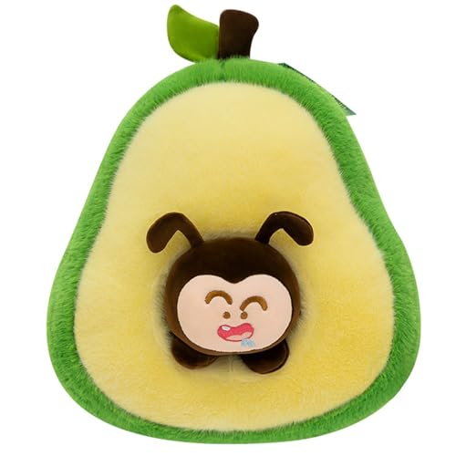Plüsch-Kissen Avocado, Niedlichen Ameise Kuscheltier, Niedlich Avocado Kissen Dekorative Kissen Plüschpuppen Nehmbare Kopfbedeckung, Geburtstags Geschenk für Groß und Klein (30 cm) von AQCQDQ