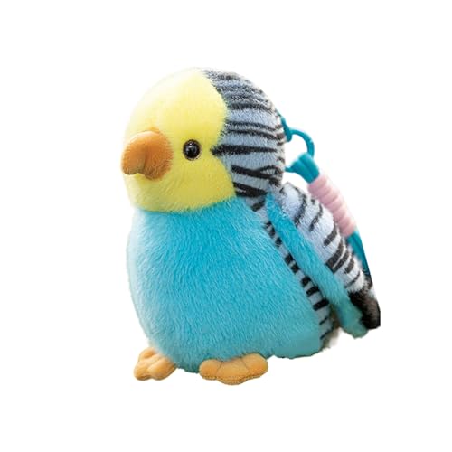 Plüschtier Papagei Stofftier, Weicher und Bequemer Plüsch Papagei, Realistischer 15 cm Vogel Kuscheltier, Schlüsselanhänger Plüschie als Geschenk für Ihre Freunde (B) von AQCQDQ