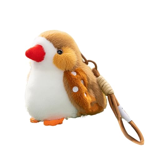 Plüschtier Papagei Stofftier, Weicher und Bequemer Plüsch Papagei, Realistischer 15 cm Vogel Kuscheltier, Schlüsselanhänger Plüschie als Geschenk für Ihre Freunde (C) von AQCQDQ