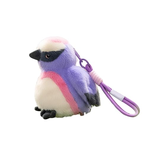 Plüschtier Papagei Stofftier, Weicher und Bequemer Plüsch Papagei, Realistischer 15 cm Vogel Kuscheltier, Schlüsselanhänger Plüschie als Geschenk für Ihre Freunde (D) von AQCQDQ
