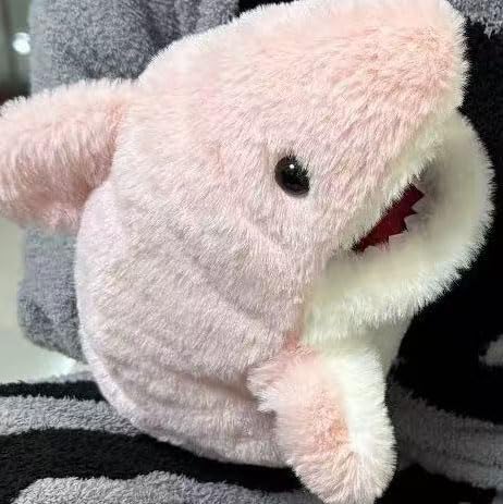 AQCQDQ Realistische Hai Handpuppe,Hai Kuscheltier,Kleinkinder umfassen Haie,Simuliertes Tier Hai Handpuppe aus Plüsch,Tier Plüschpuppe Kreatives Kuscheltier,mit beweglichen offenen Mündern (rosa) von AQCQDQ