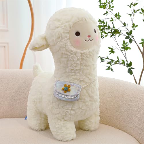 Schaf Kuscheltier, Schaf Plüschtier, Ausgestopfte Schaf, Stand Simuliertes Tier Kawaii Schaf Kuscheltier, Nettes Cartoon GefüLlte Puppen, Weiche Kuschelige Spielzeitbegleiter für Kinder (45 cm) von AQCQDQ