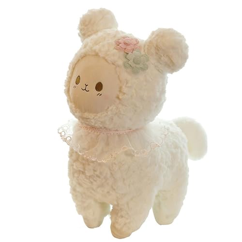 Schaf Kuscheltier Groß, Kleine Stofftiere Alpaka Plüschtiere, Kawaii Geschorenes Schaf Kuscheltier Plüschtier, Geschenke für Kinder Frauen Mädchen Jungen (25 cm) von AQCQDQ