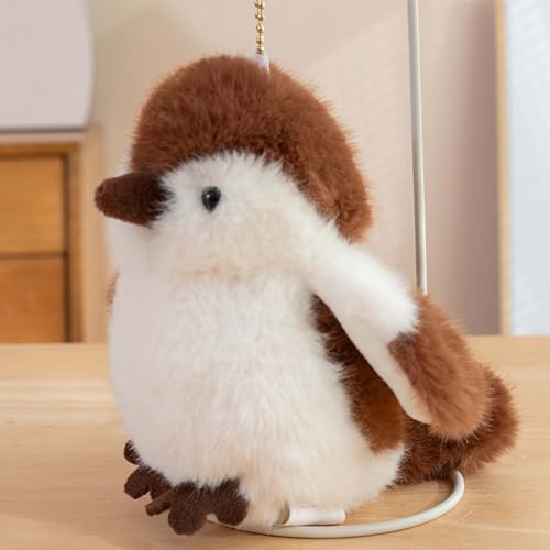 Spatz Kuscheltier, Papagei Kuscheltier, Pelzige Vogel-Plüschpuppe, Realistischer Vogel Stofftier, Niedlicher Kleiner Vogel Schlüsselanhänger Plüschie Als Geschenk Für Ihre Freunde (20CM,Spatz-A) von AQCQDQ