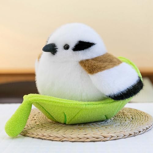 Spatz Kuscheltier, Papagei Kuscheltier, Pelzige Vogel-Plüschpuppe, Realistischer Vogel Stofftier, Niedlicher Kleiner Vogel Schlüsselanhänger Plüschie Als Geschenk Für Ihre Freunde (18X40CM,Blätter) Spatz Kuscheltier, Papagei Kuscheltier, Pelzige Vogel-Plüschpuppe, Realistischer Vogel Stofftier, Niedlicher Kleiner Vogel Schlüsselanhänger Plüschie Als Geschenk Für Ihre Freunde (18X40CM,Blätter) von AQCQDQ