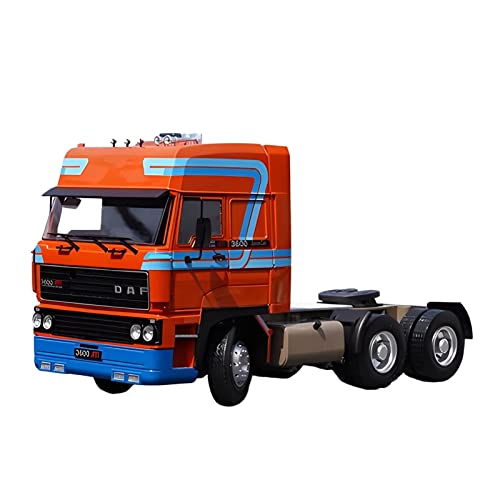 1 18 Für DAF Truck Orange Traktor Legierung Druckguss Modellauto Dekoration Sammlung Display Geschenk von AQMUZE